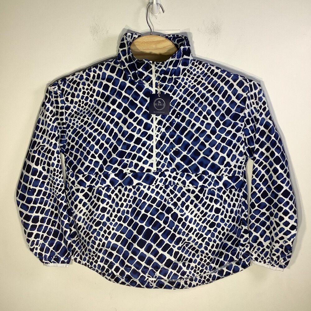 The Bubble Womens‎ Poncho Lefty 1/2 Zip Pullover Jacket Blue Size Medium NWT